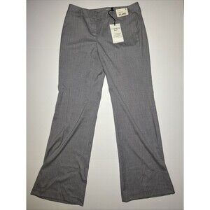 NY&C Flare Dress Pants Womens Size 6 City Stretch Luxe Y2k Mid Rise Gray Preppy